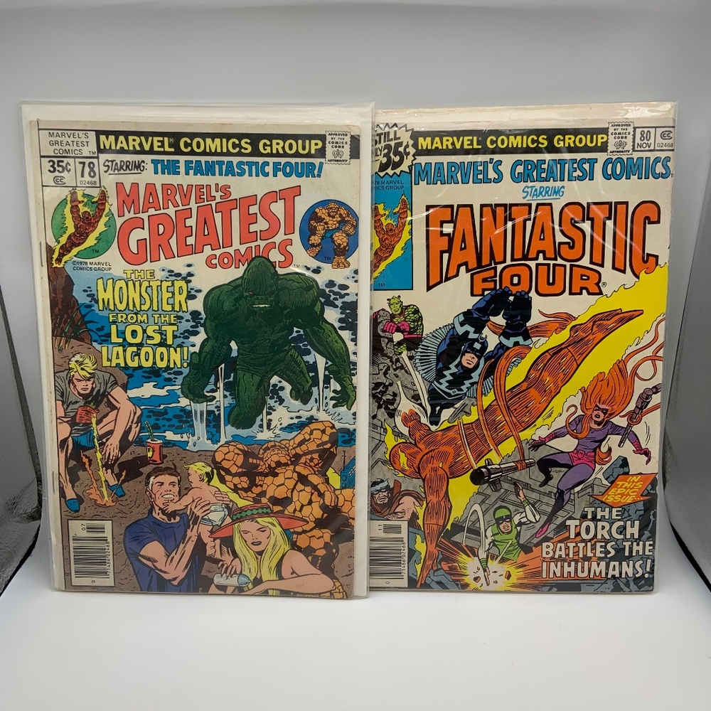 Vintage 1978 Marvel's Greatest Comics The Fantastic Four Comics 78 & 80